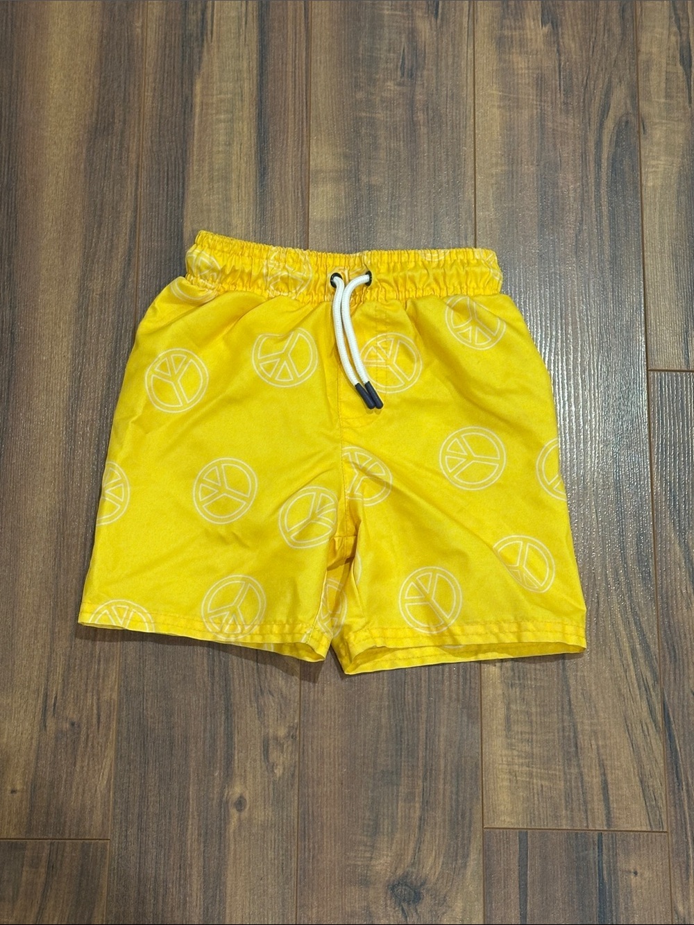 Cat & Jack Yellow Peace Sign Shorts